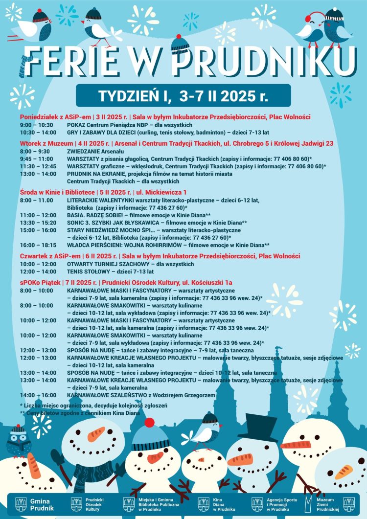 Jakie atrakcje w I tydzień ferii?