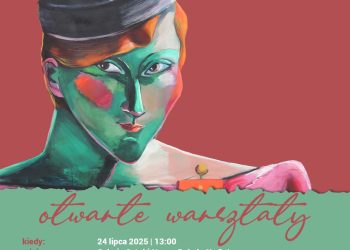 Plakat warsztatów „Sztuka i tożsamości z charakterem”