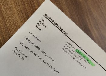 Mail od oszustów. Fot. Urząd Miejski w Głogówku